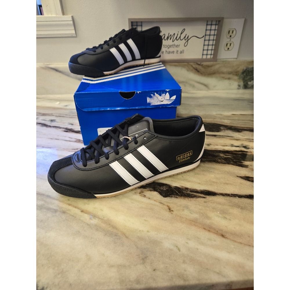 Adidas Italia 70s Mens Sneakers Core Black White Gum JS1324 Size 8.5